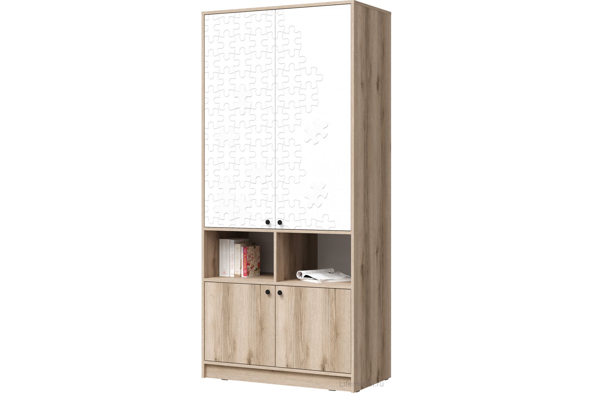 Комплект детской мебели Кинд супермат белый / дуб делано комплектация 4