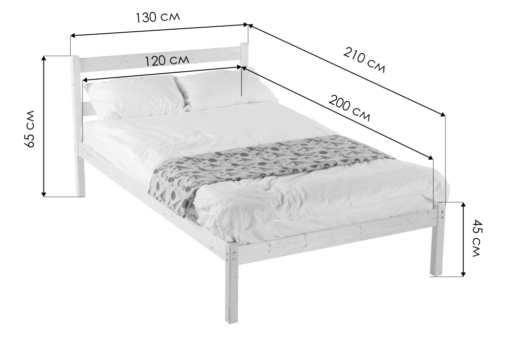 Полутораспальная кровать Ирвин 120х200 Полутораспальная кровать Ирвин 120х200