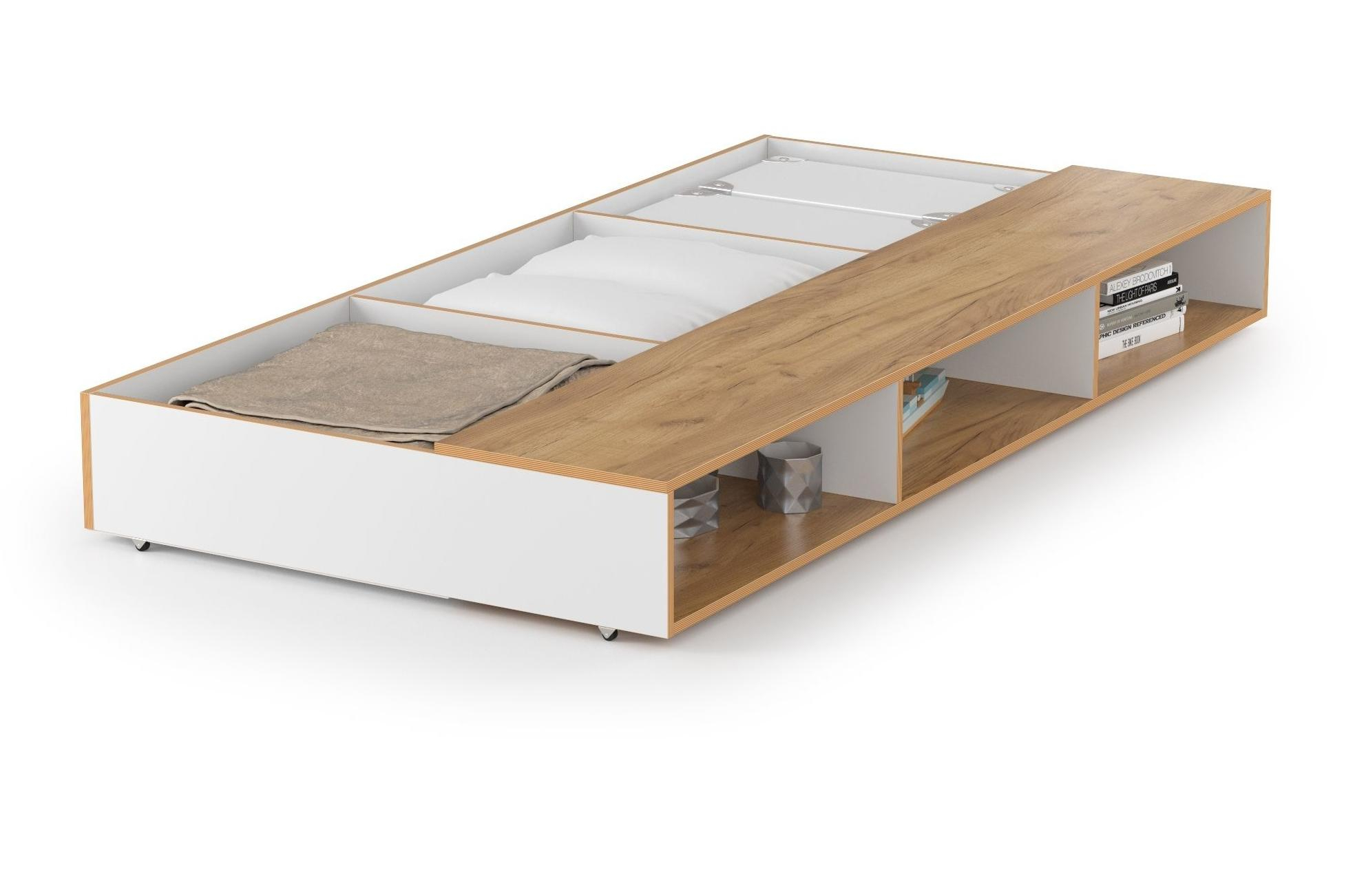 Комплект ящиков Вуди 02.09 белый премиум / дуб золотой craft