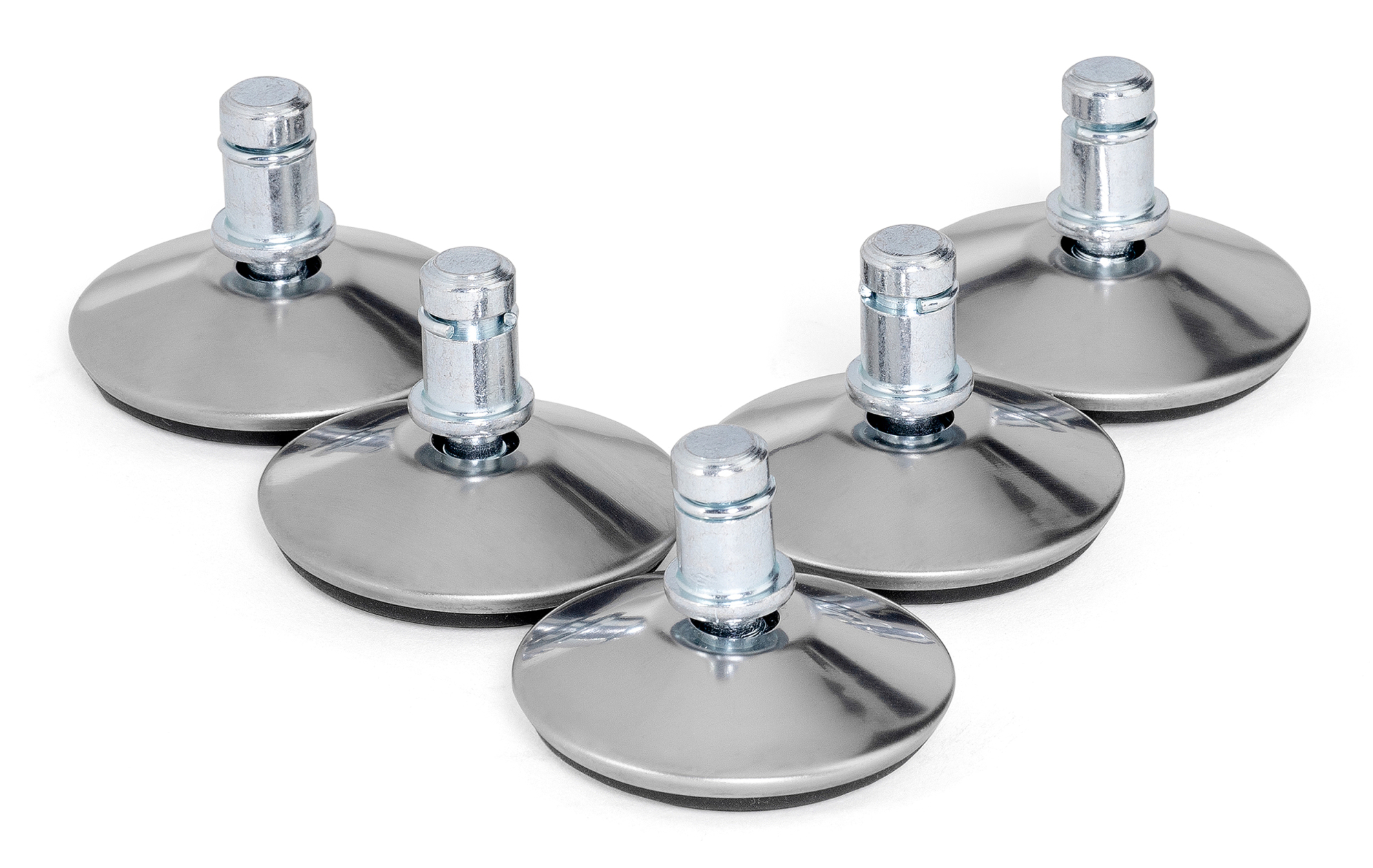 Пяточки Глайдеры для офисного кресла 5 шт хром