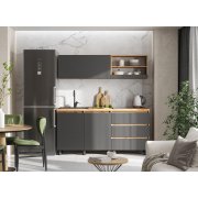 серый графит 0162 / дуб крафт золото