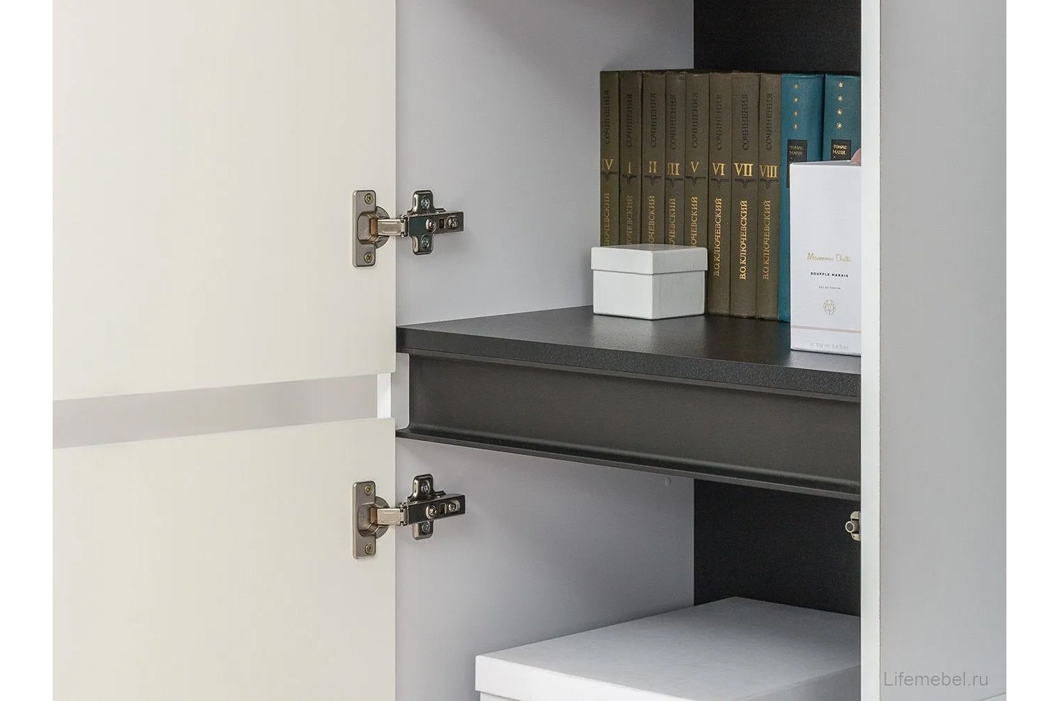 Модульная гостиная Сейдиль белый премиум / черный / белый глянец комплектация 3