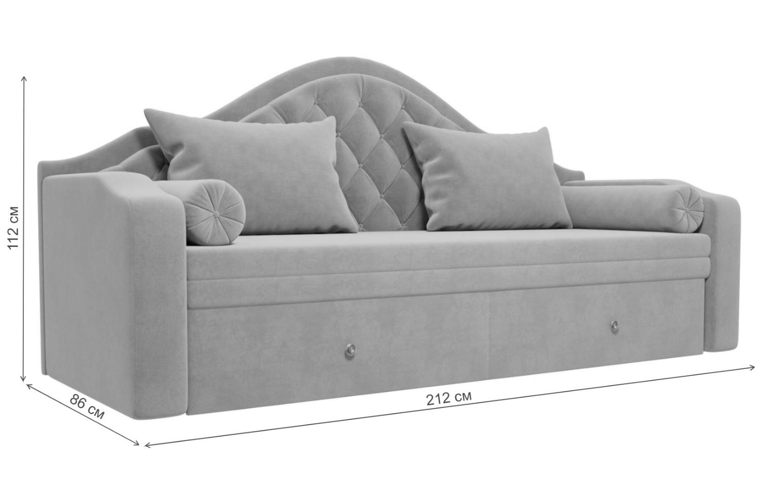 Диван детский Сойер велюр MR бежевый