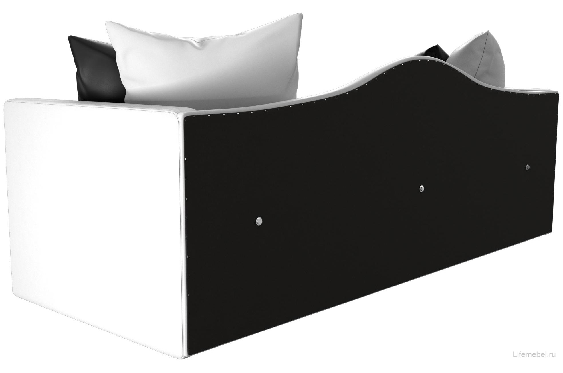 Диван Дориан экокожа белый / черный