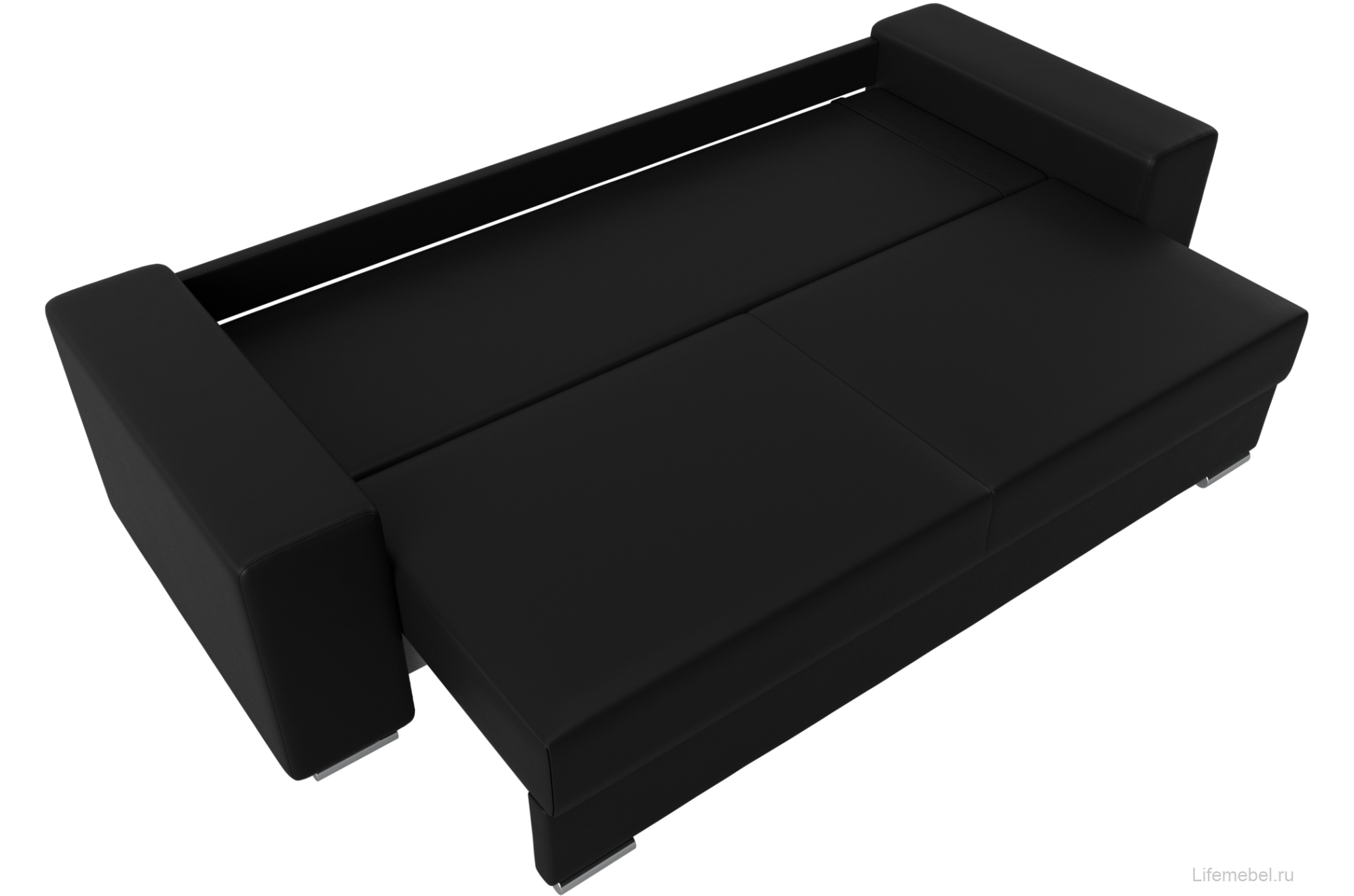 Диван Дрезден черная экокожа