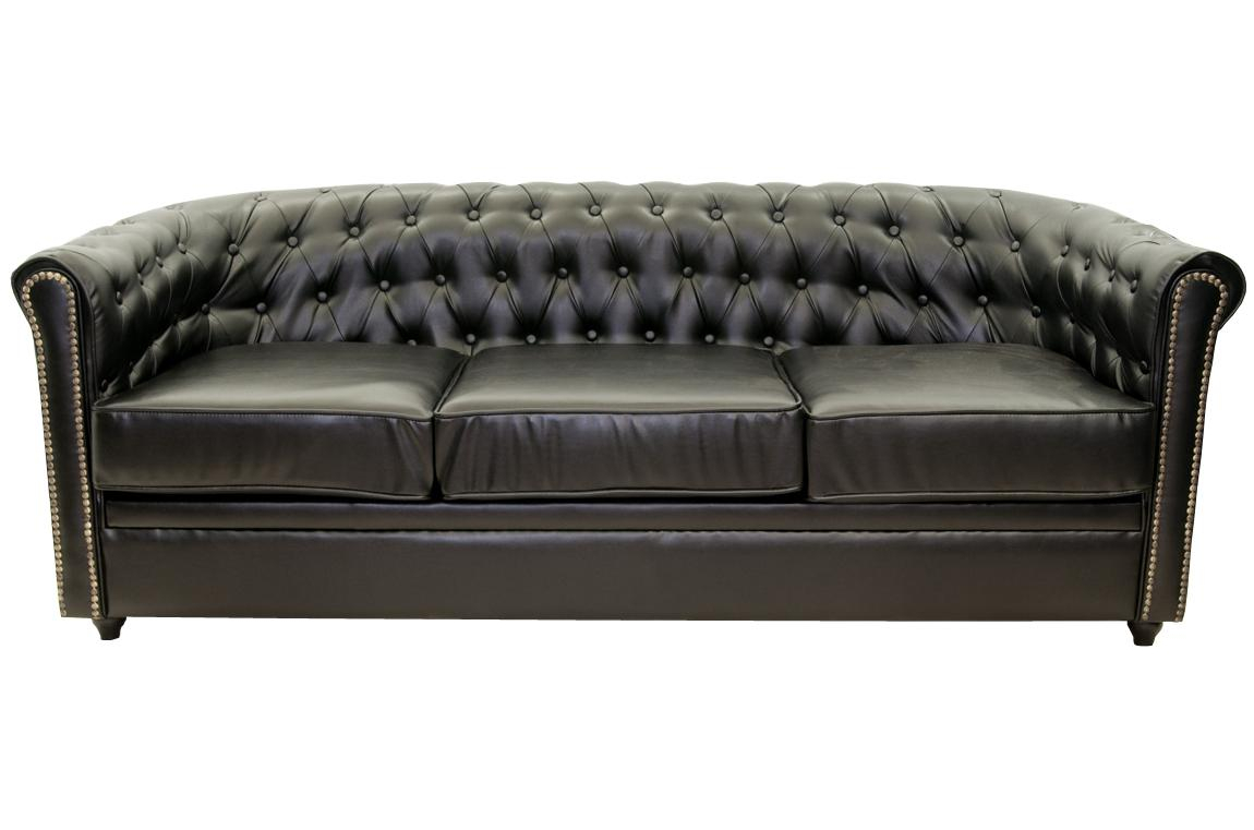 Диван Karo трехместный черный