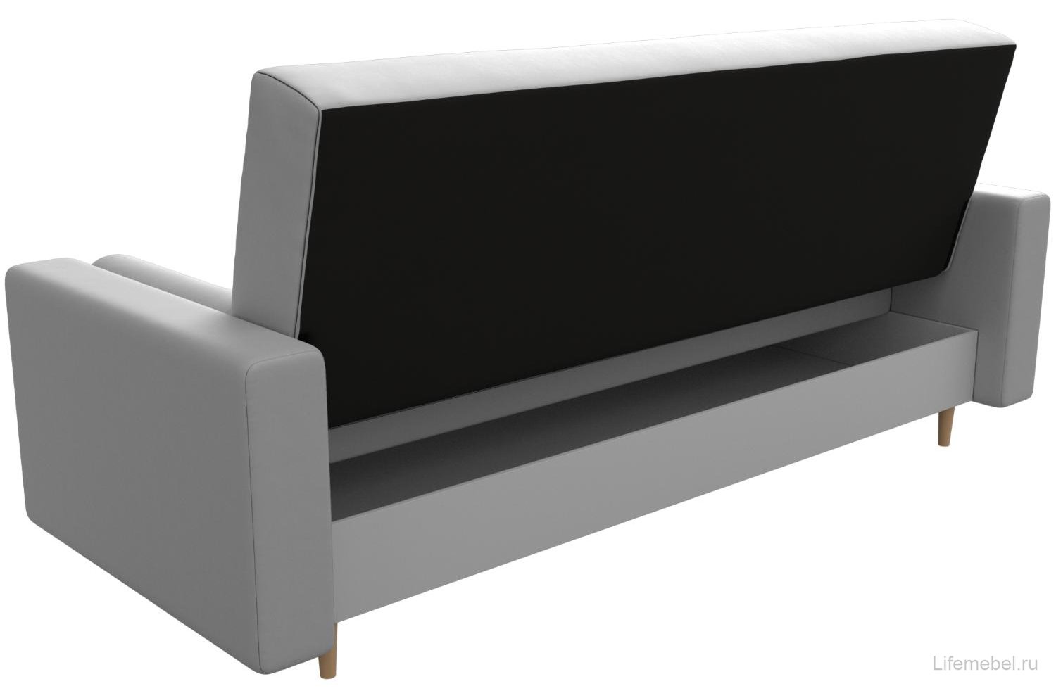 Диван прямой книжка Белфаст эко кожа белый