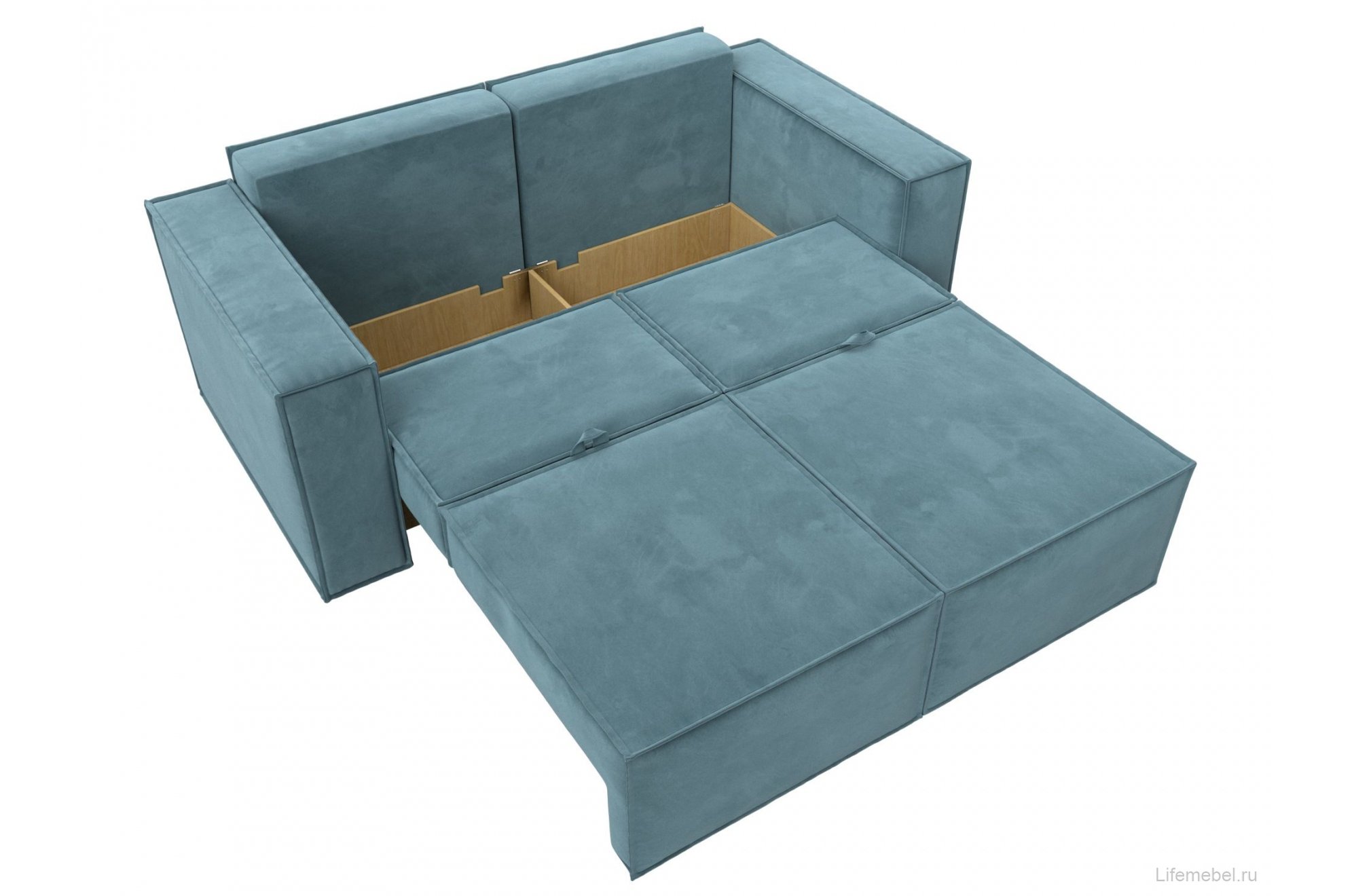 Диван Куба мини велюр бирюзовый