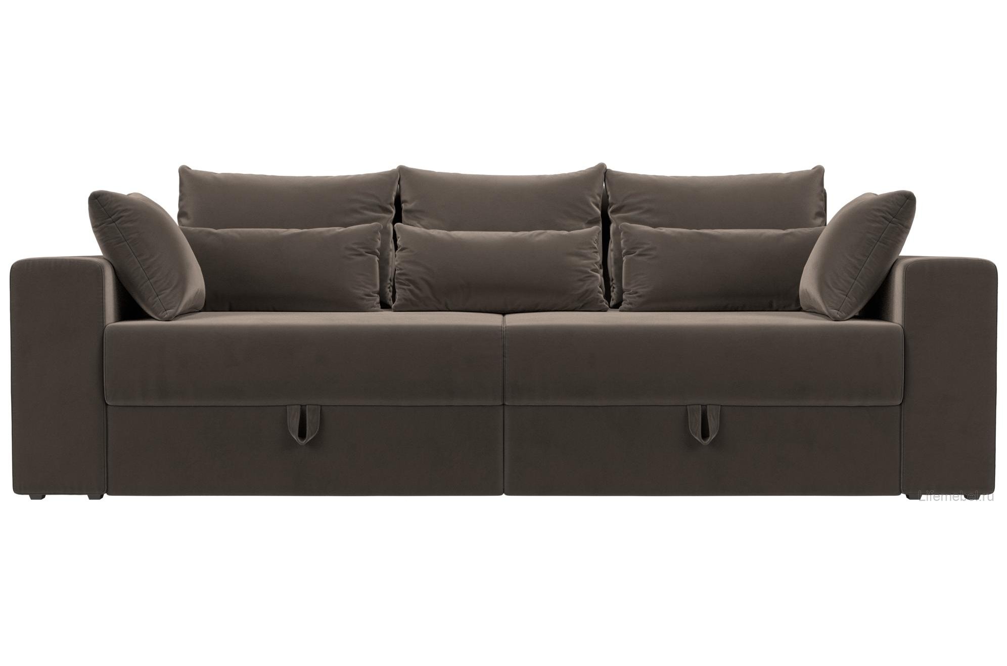 Диван Мэдисон велюр коричневый