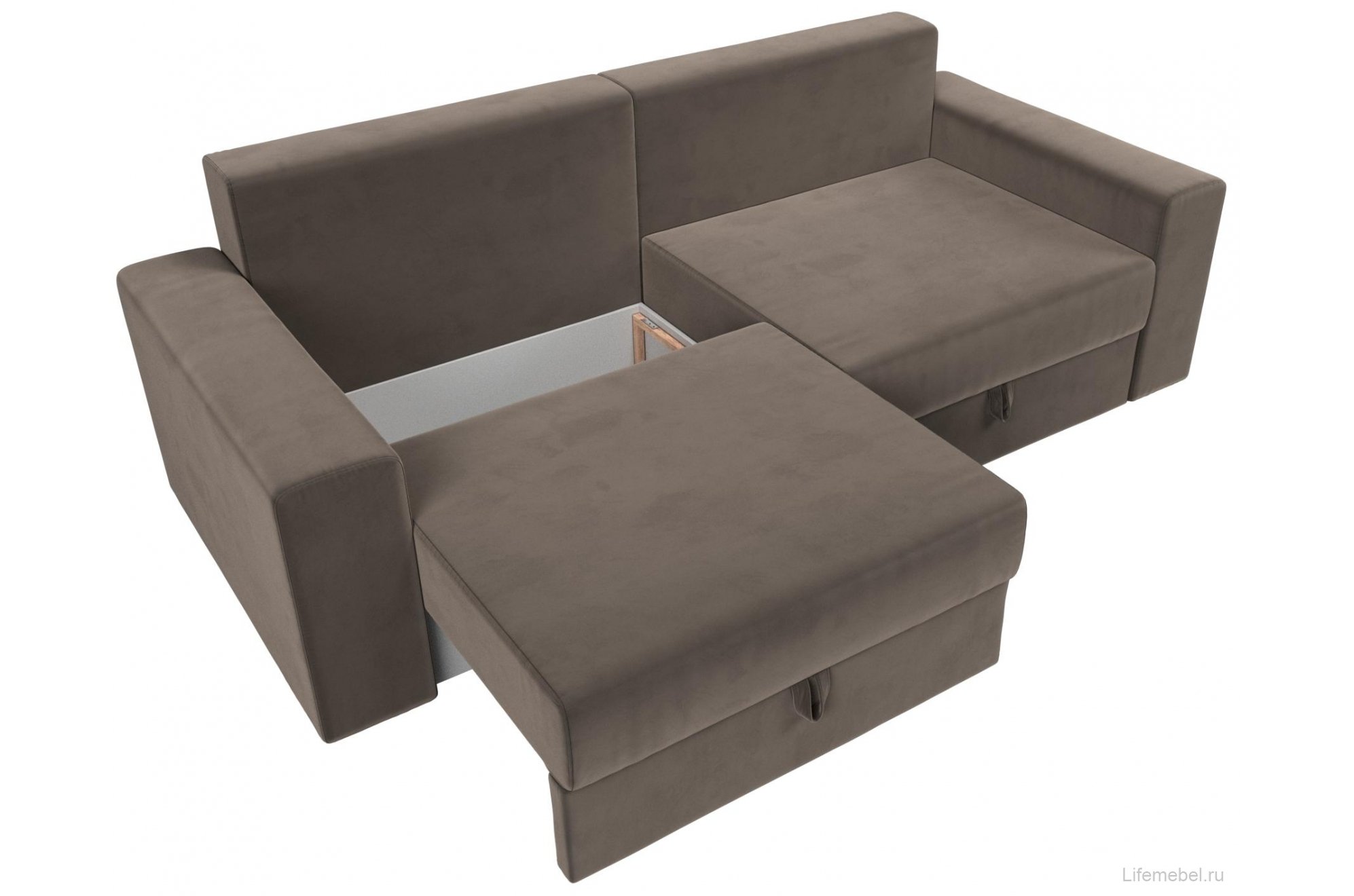 Диван Мэдисон велюр коричневый