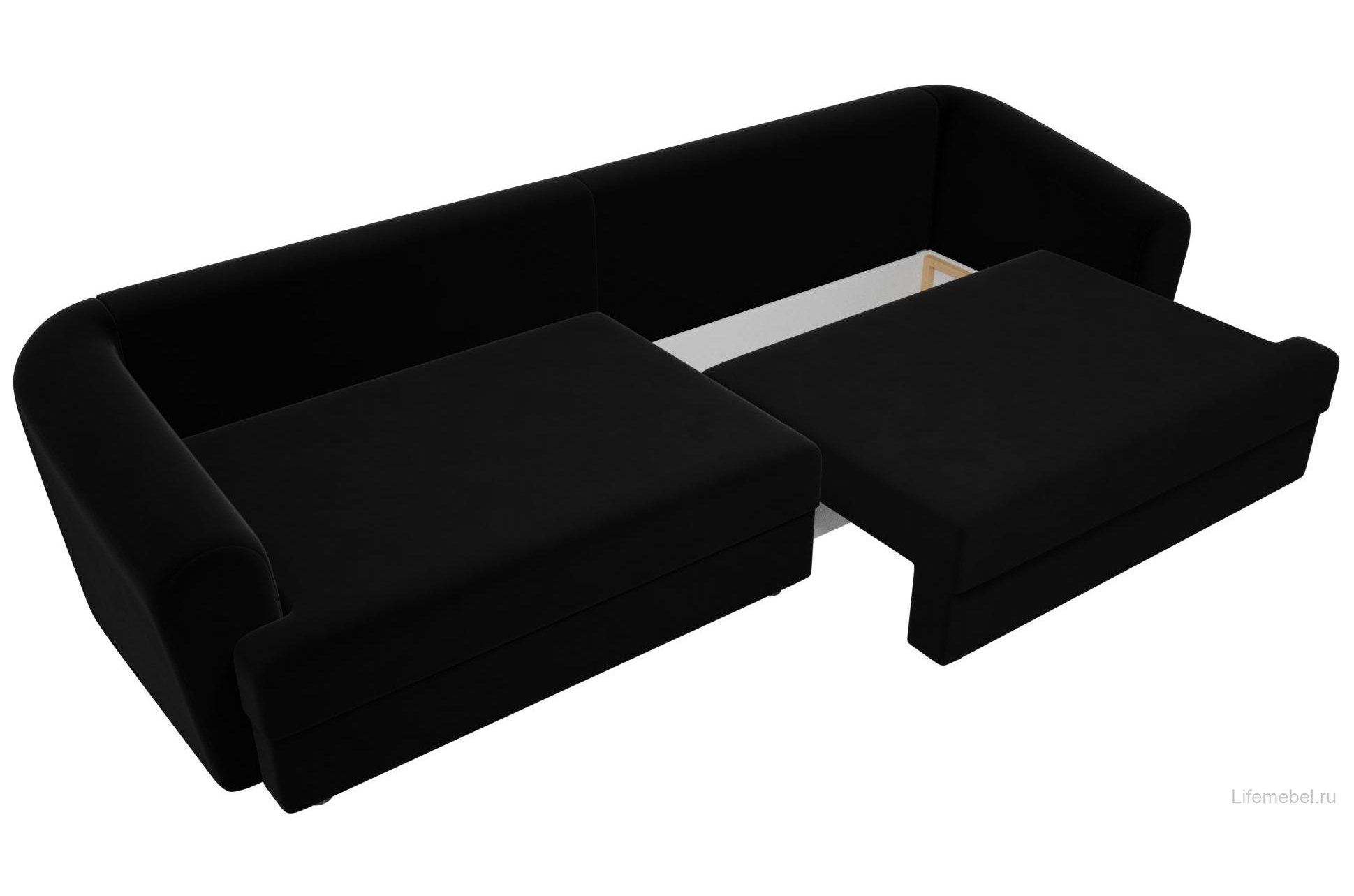 Диван Милтон велюр черный