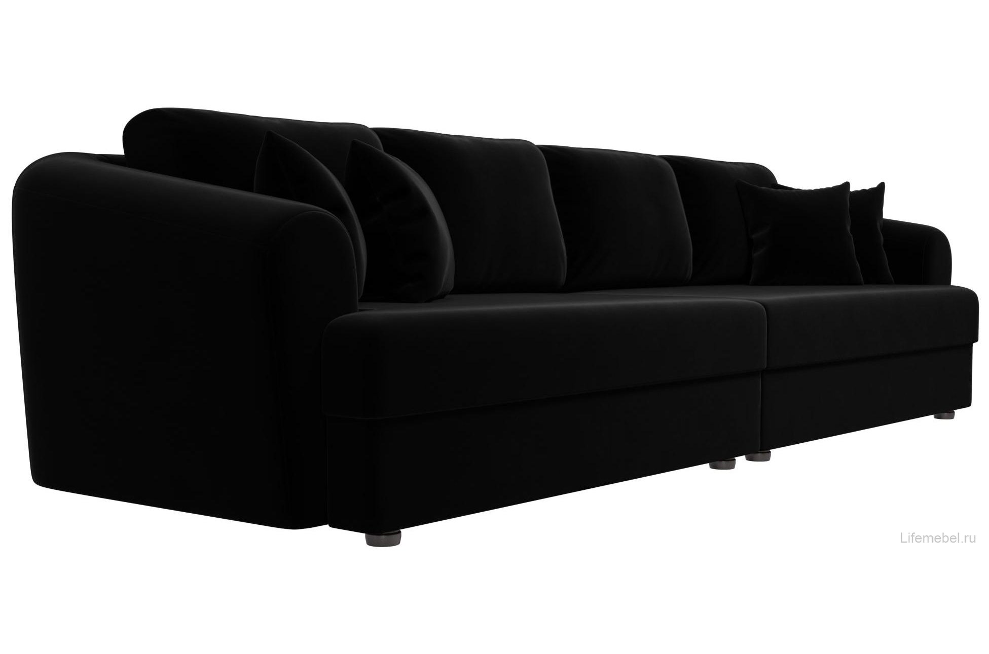 Диван Милтон велюр черный