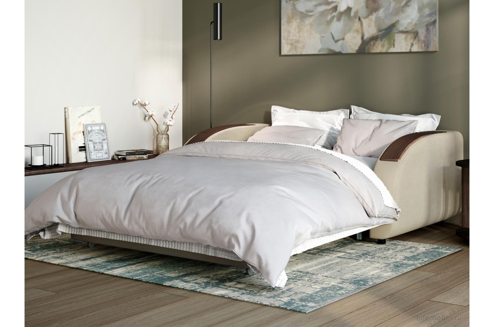 Диван Moon Family 109 Н30С Lux v1+(2)65 н 004787 бежевый 74-70
