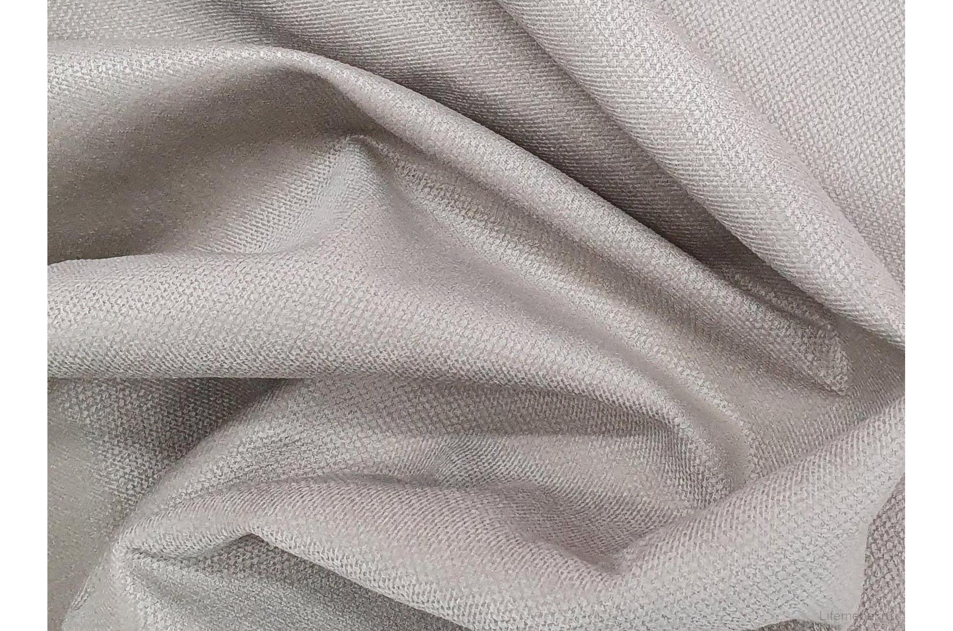 Диван Сатурн микровельвет бежевый / коричневый П-образный