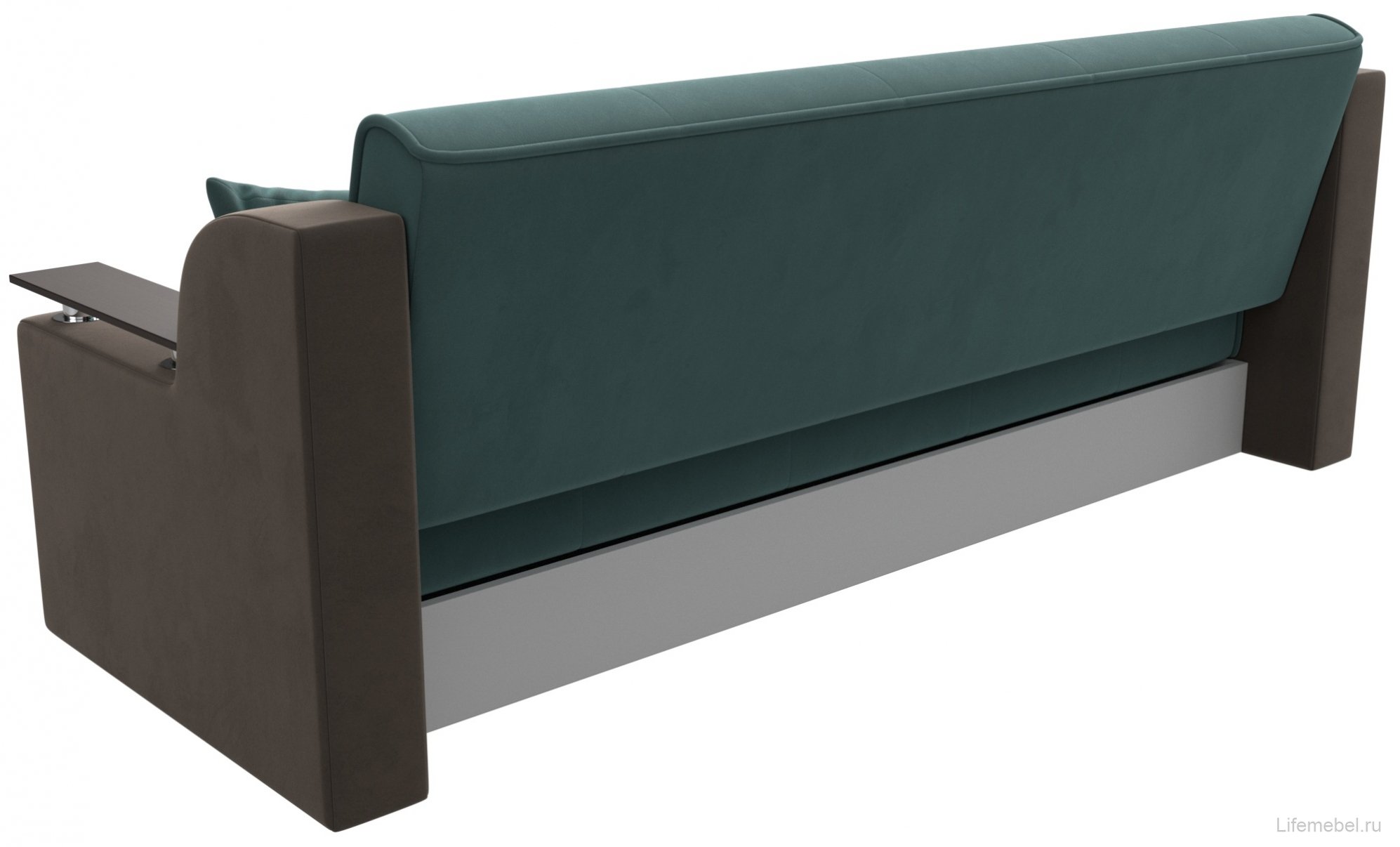 Диван Сенатор бирюзовый / коричневый велюр книжка