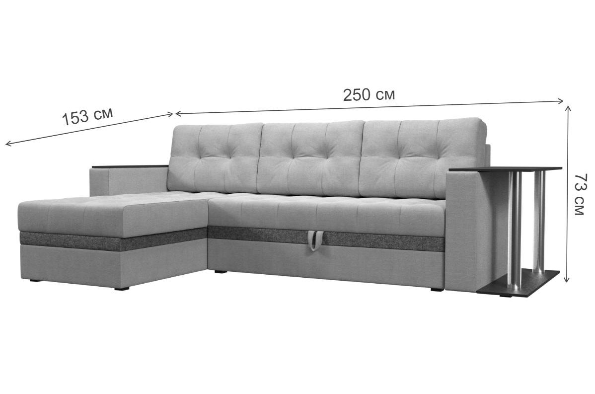 Диван угловой Атланта М левый коричневый / коралловый микровельвет