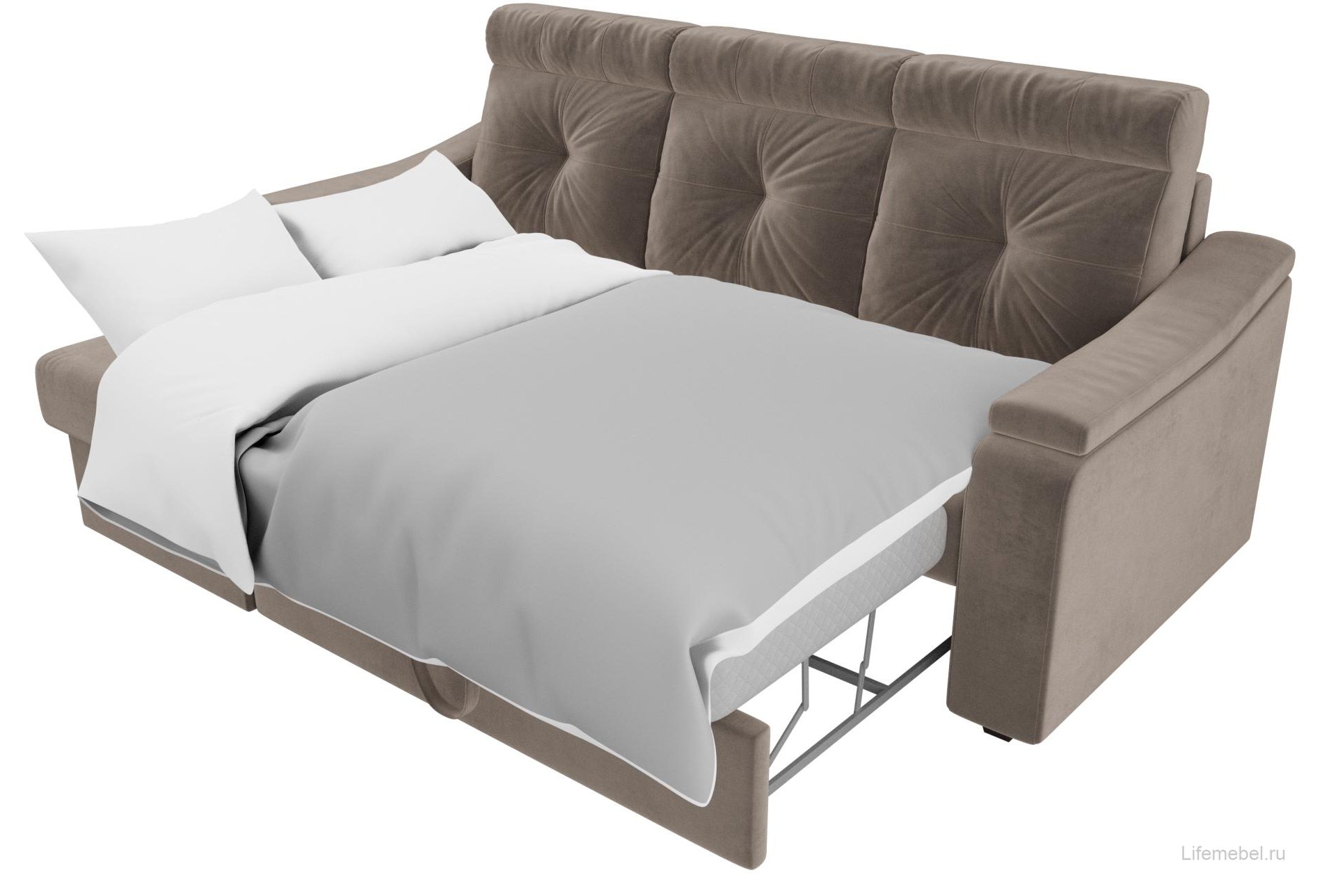 Диван угловой Джастин левый велюр коричневый