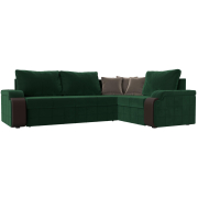 зеленый / коричневый / коричневый велюр / экокожа