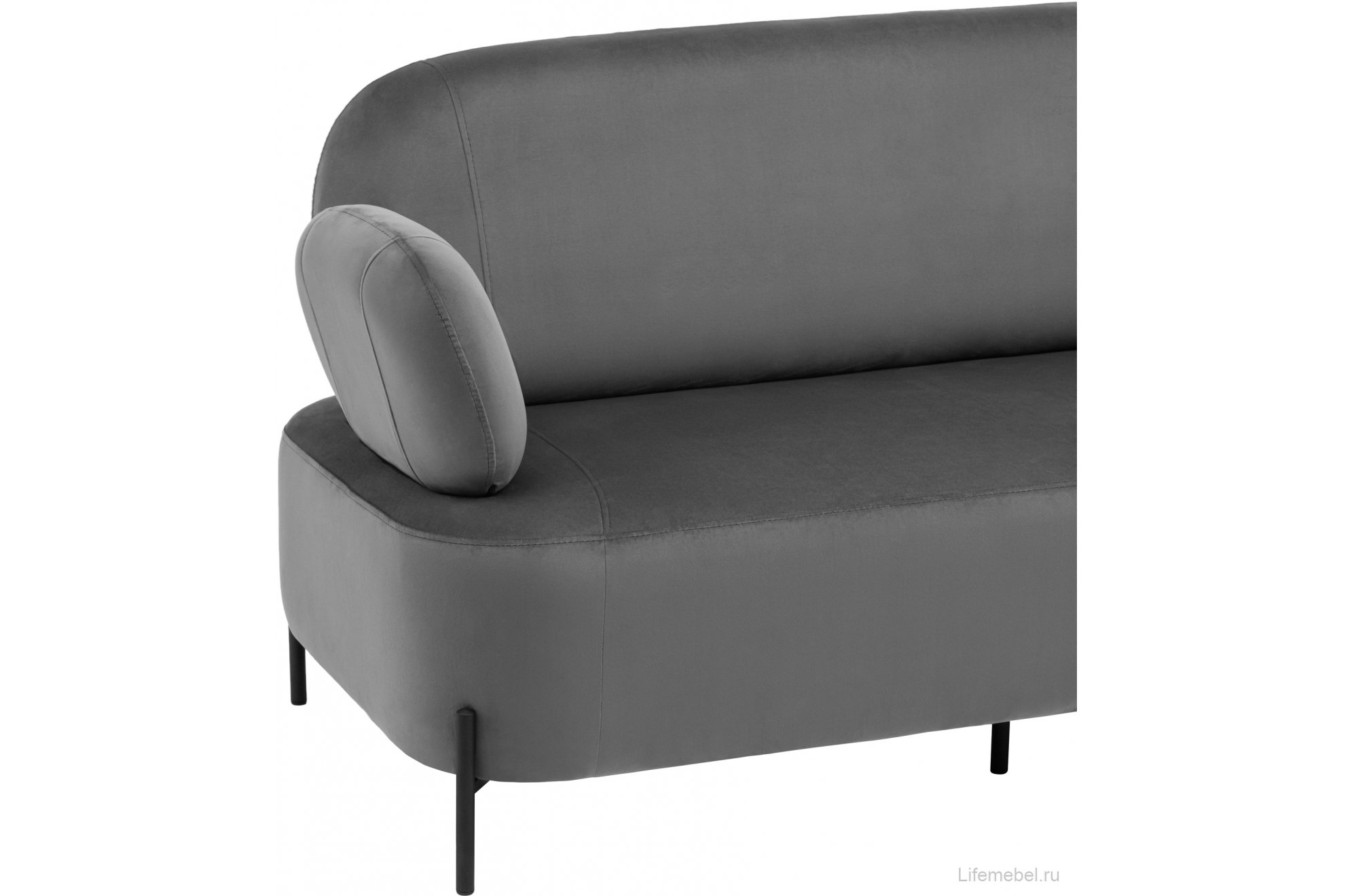 Диван Уно серый велюр