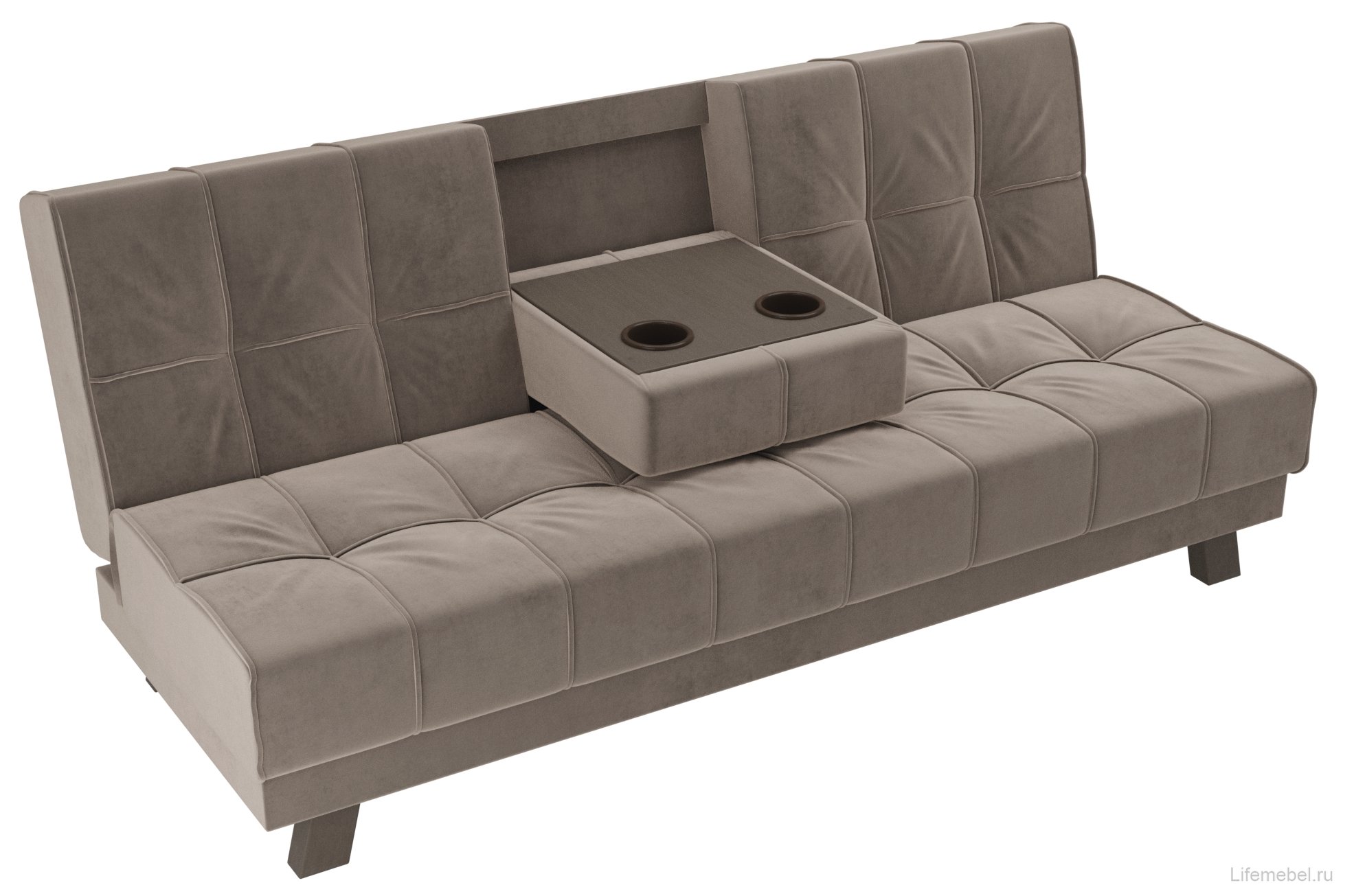 Диван Винсент велюр коричневый прямой