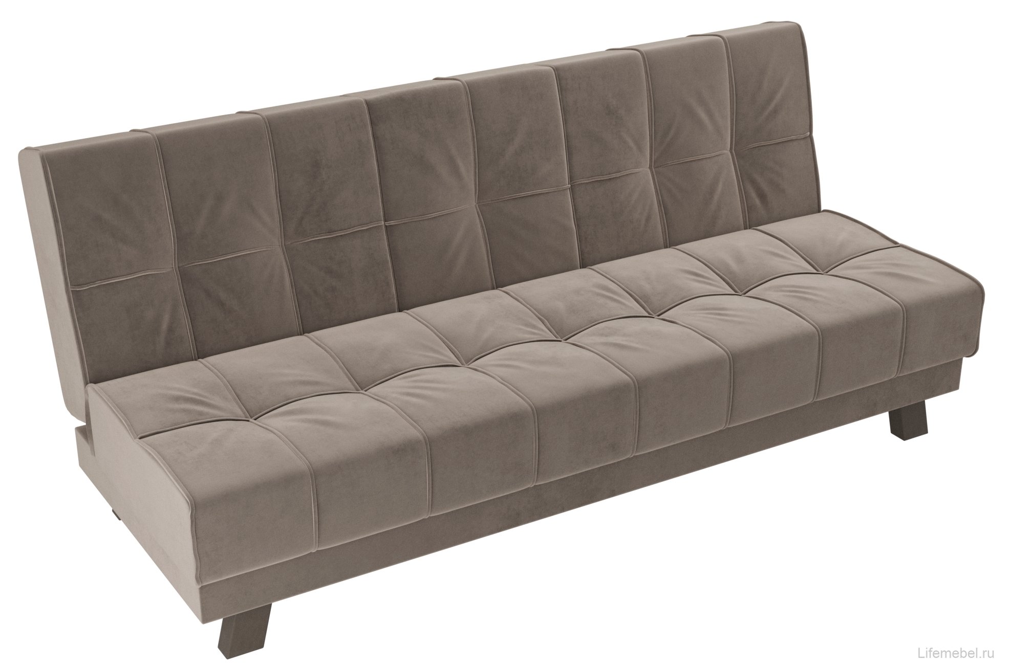 Диван Винсент велюр коричневый прямой