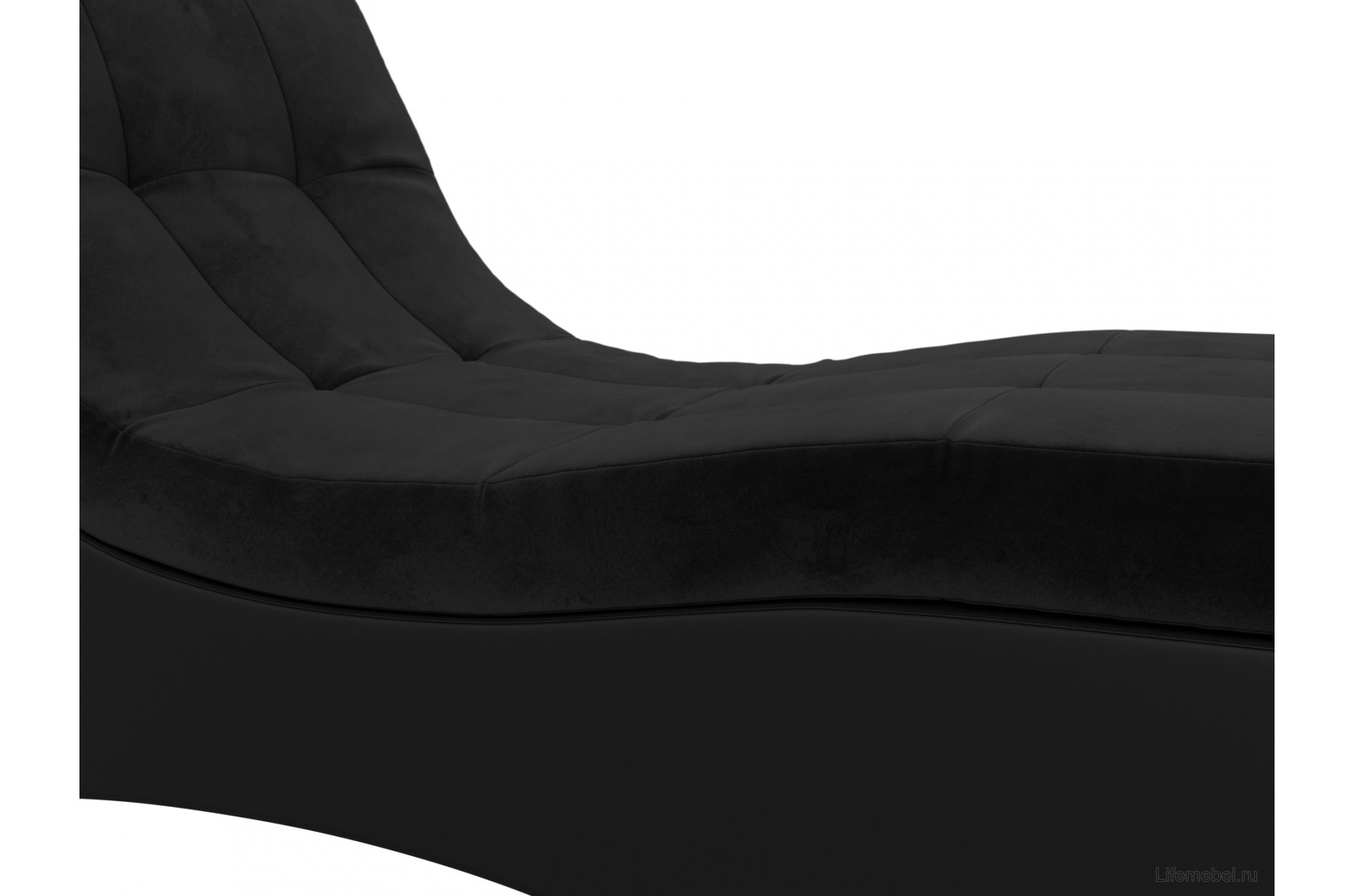 Модуль канапе Монреаль черный велюр / экокожа