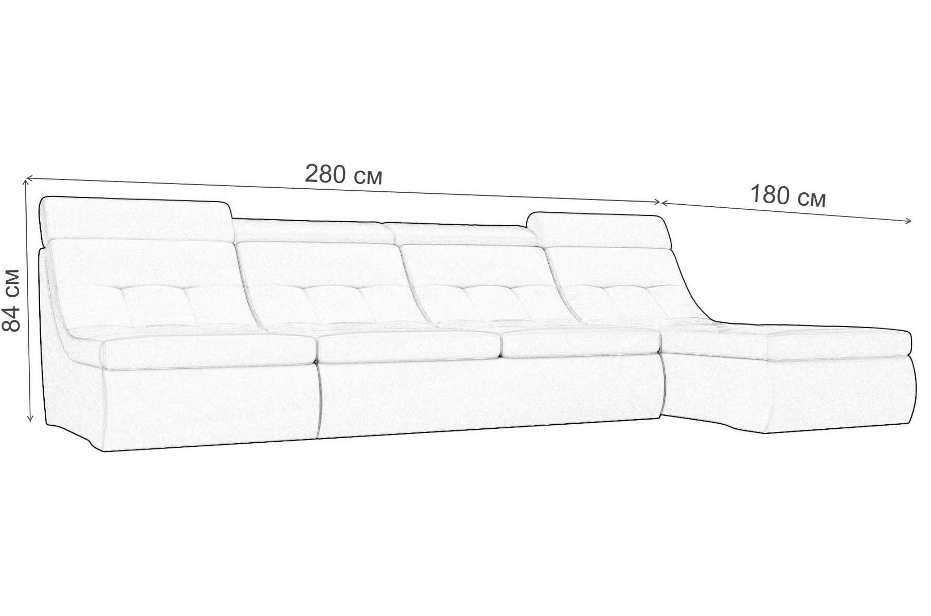 Модульный диван угловой Холидей Люкс правый зеленый микровельвет