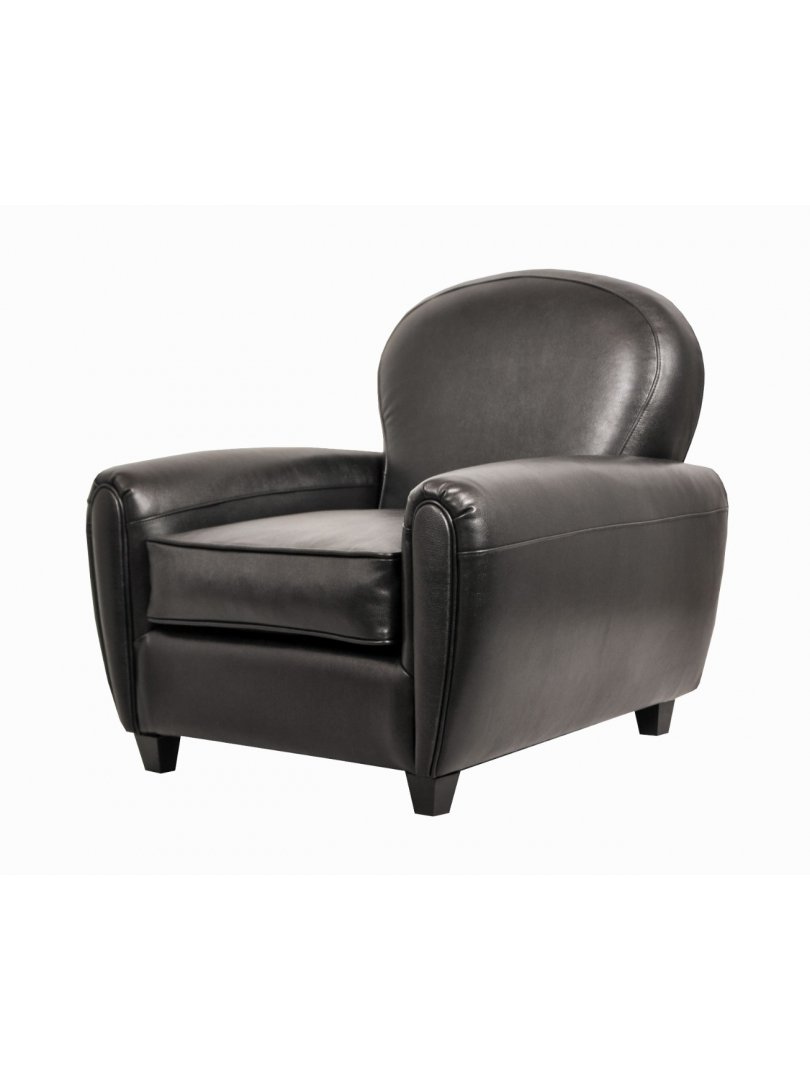 Кожаное кресло черное Flog