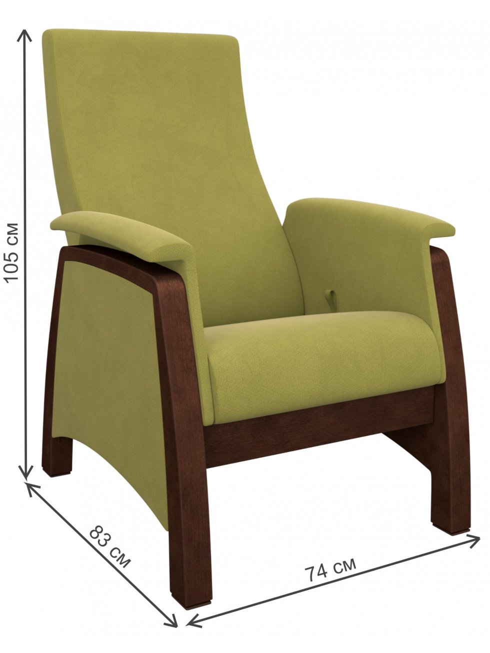 Кресло-глайдер Модель Balance 1 орех / verona apple green