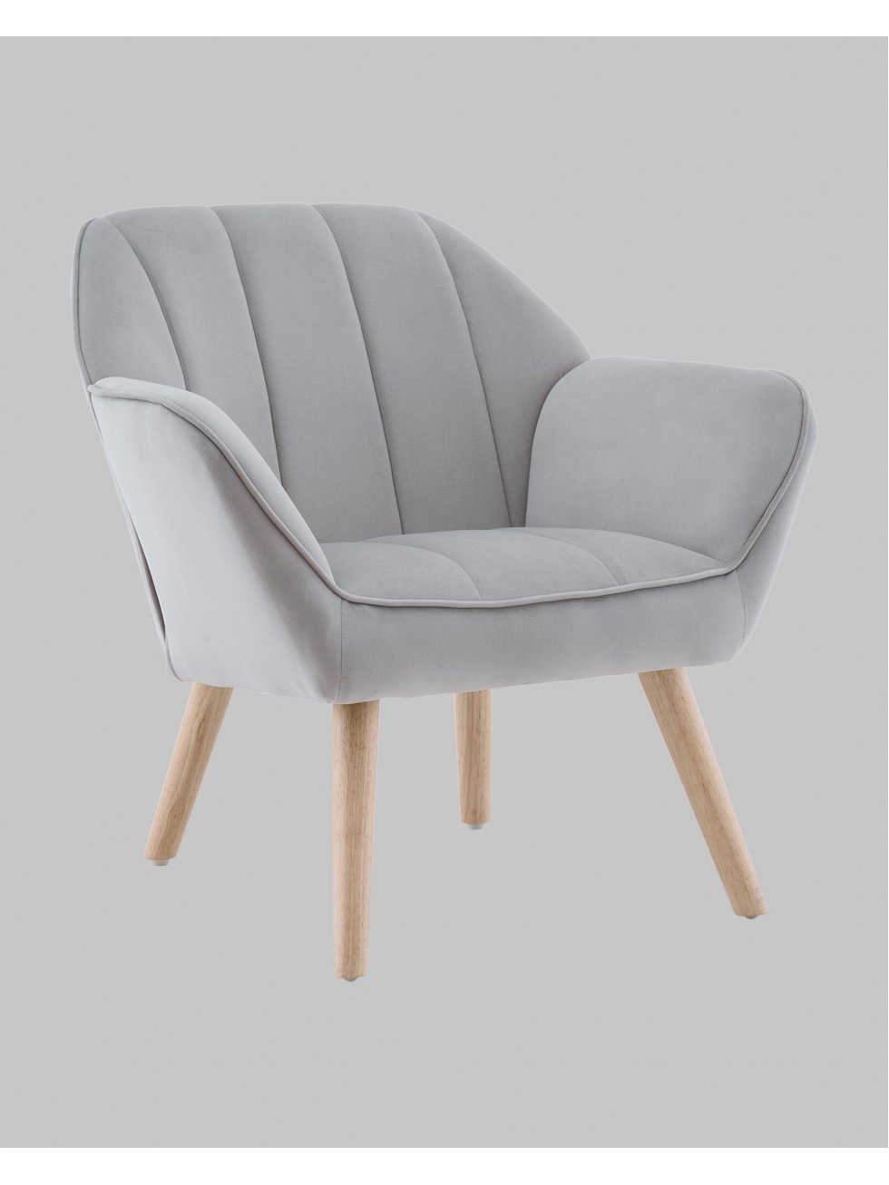 Кресло Руди серебристый