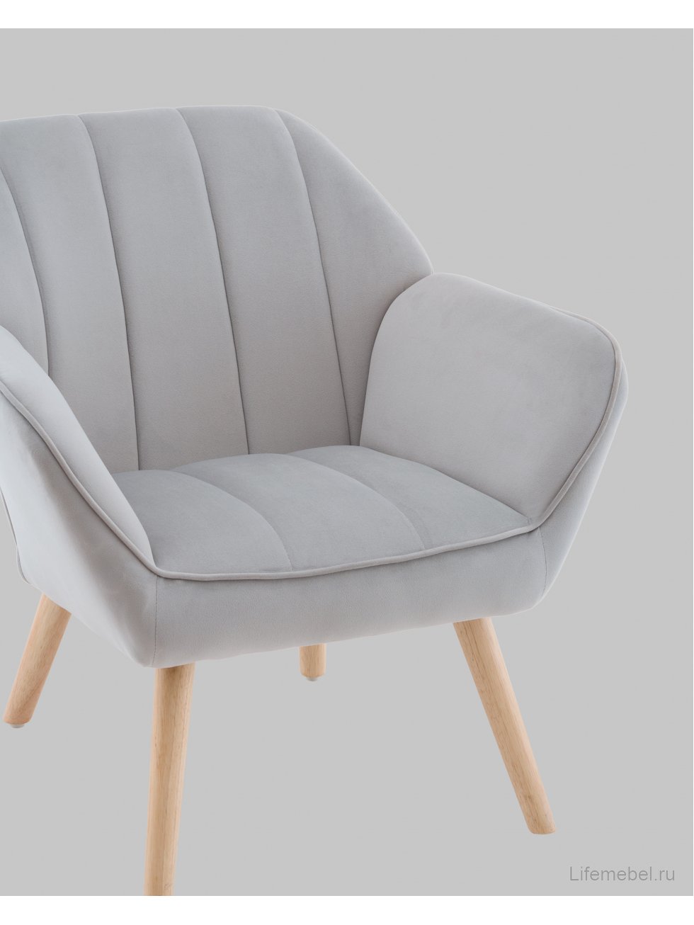 Кресло Руди серебристый