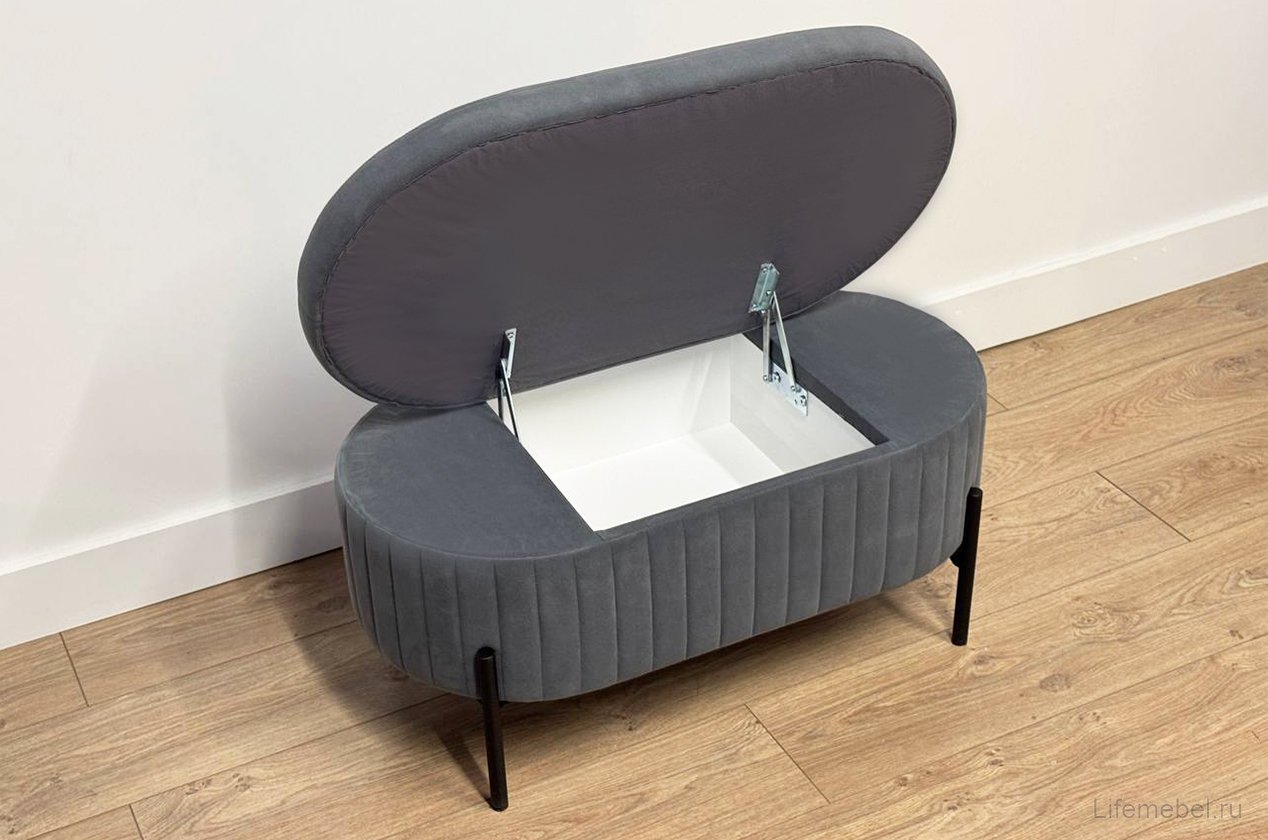 Пуф Винни графит (велюр)