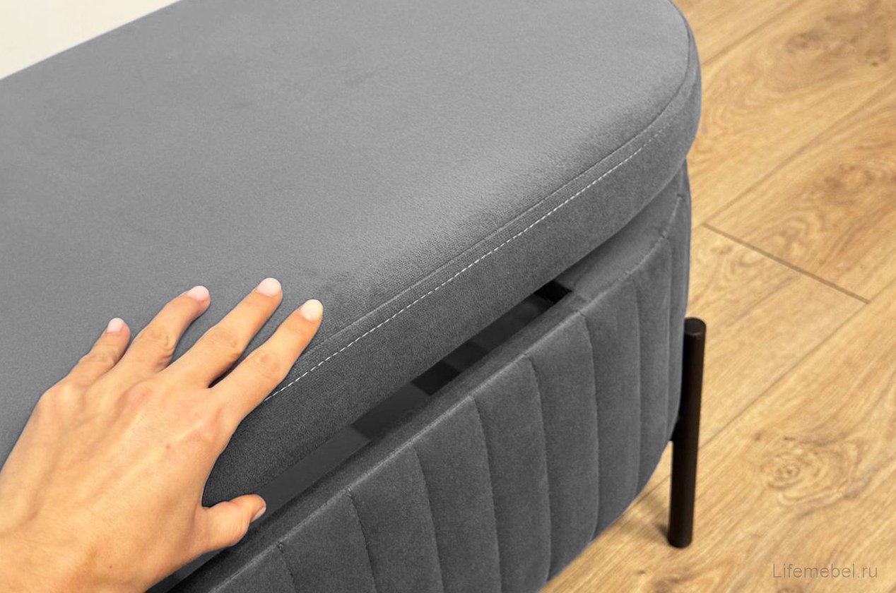 Пуф Винни графит (велюр)