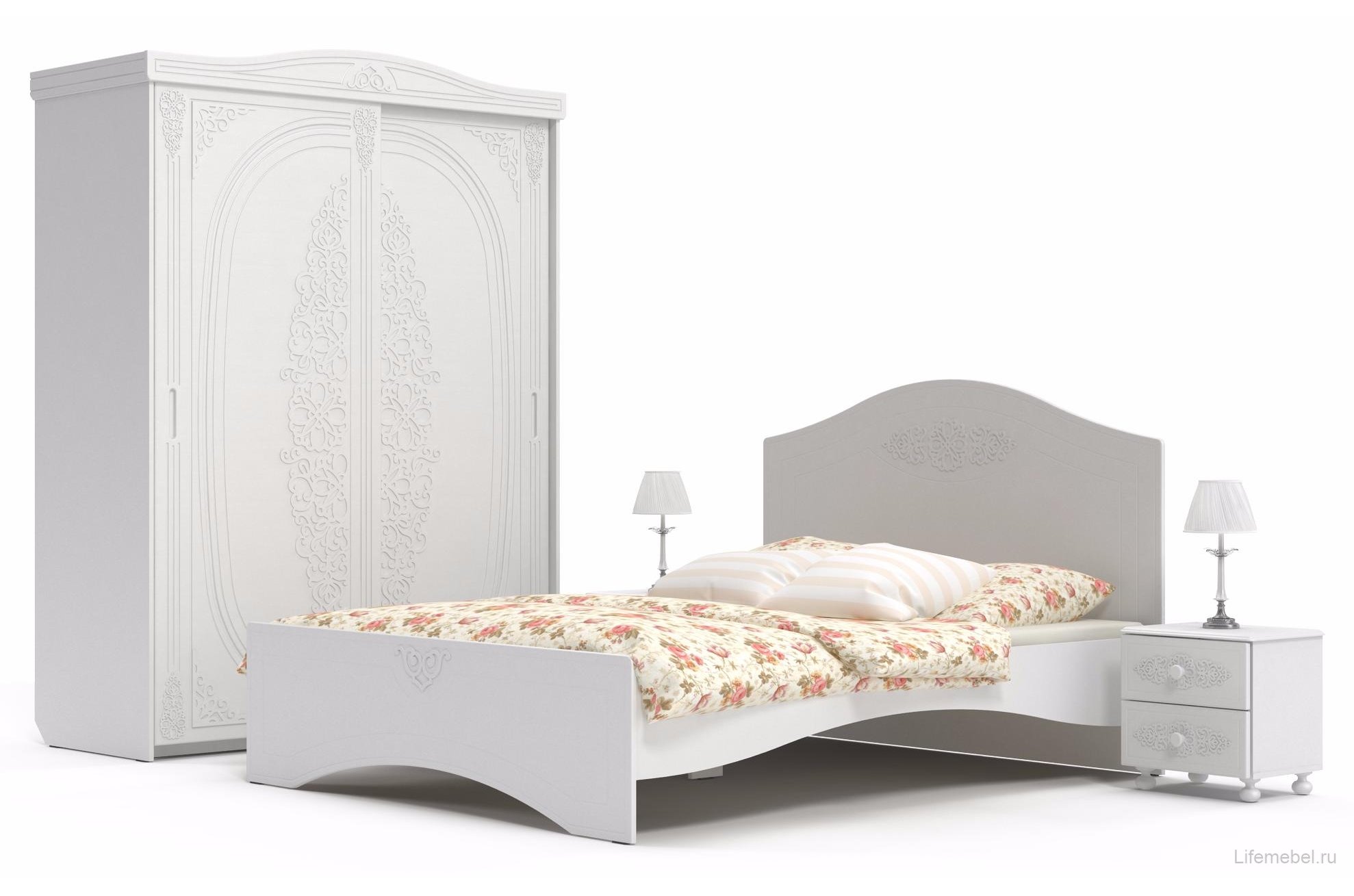 Шкаф-купе Ассоль АС-20 белое дерево