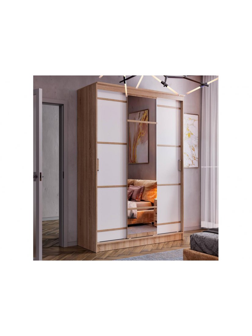 Шкаф-купе Сакура 1.5 дуб сонома / белый