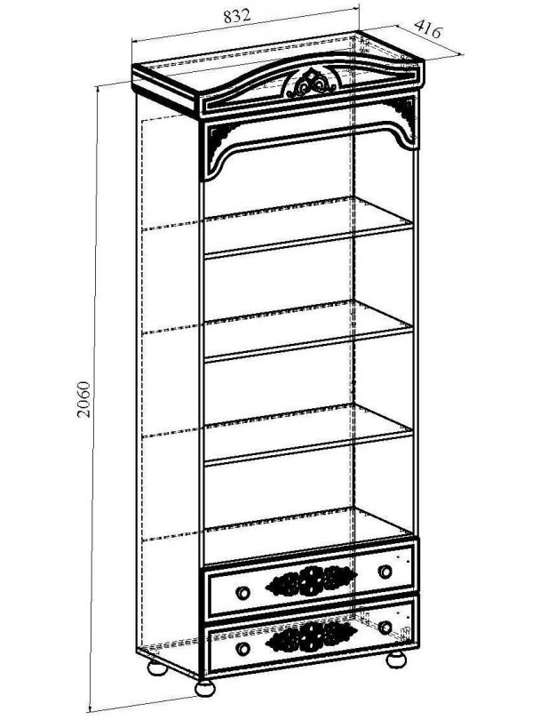 Стеллаж Ассоль АС-3 белое дерево