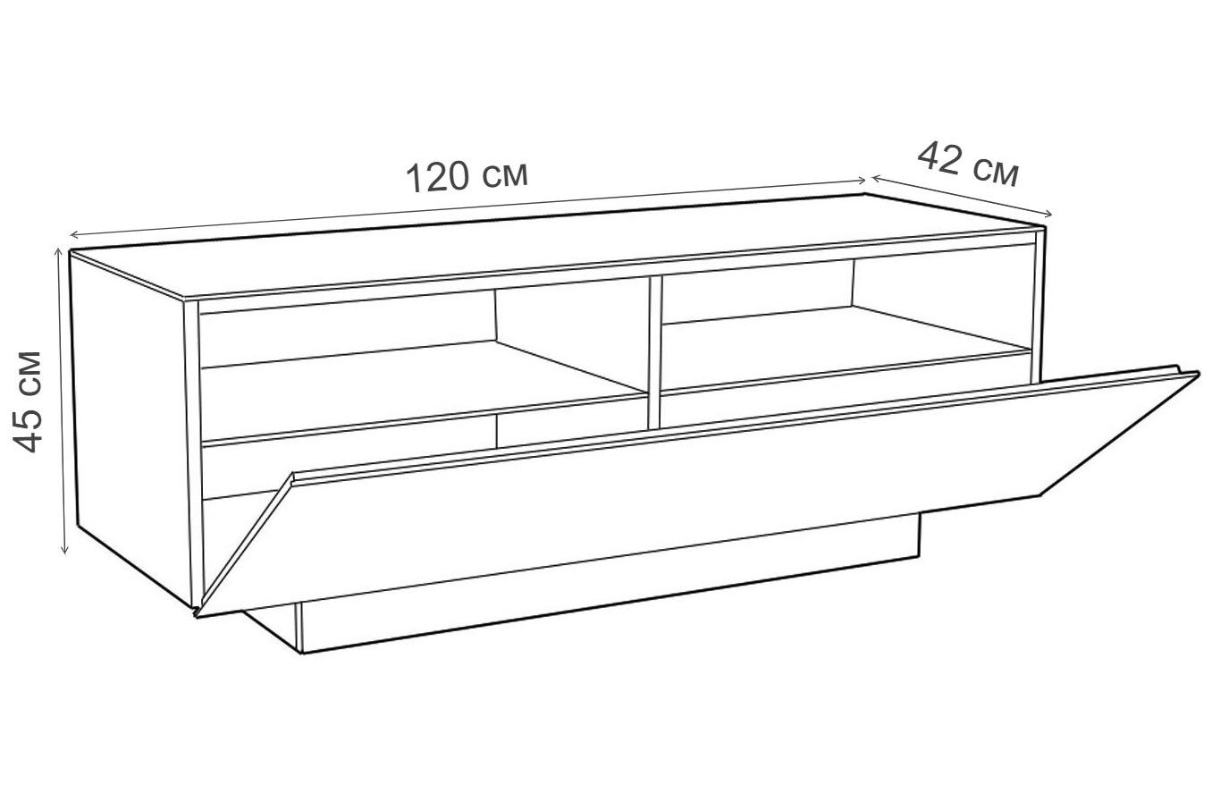ТВ-тумба MD 650.01.31-31 черный / белоснежный