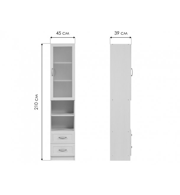 Шкаф-пенал Колибри бодега со стеклом Шкаф-пенал Колибри бодега со стеклом