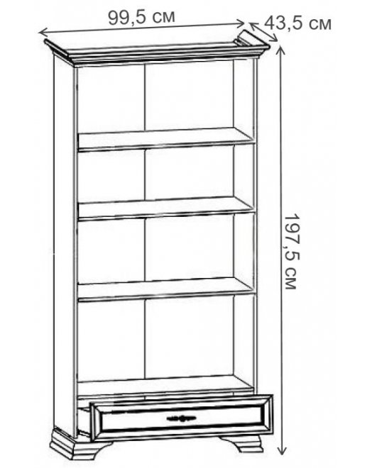 Витрина Kentaki S320-REG2W1S белая Витрина Kentaki S320-REG2W1S белая