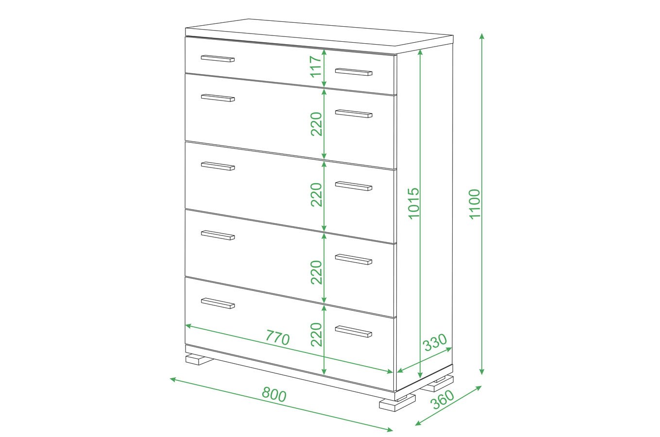 Комод КМ-2 венге