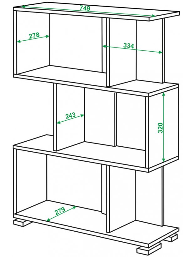 Cтеллаж СЛ-5-3 В венге