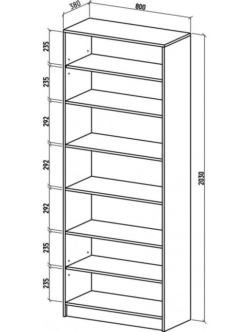 Стеллаж Бостон-7 белый