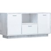 бетон светлый / белый глянец