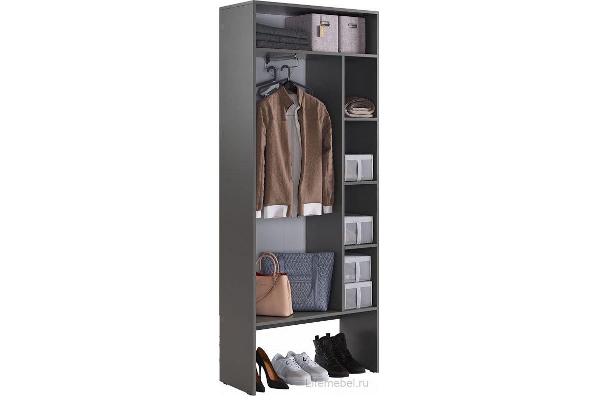 Модульная прихожая Баско К11 графит / дуб крафт золотой комплектация 11
