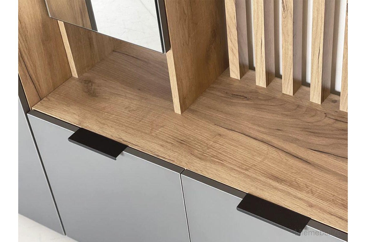 Модульная прихожая Бери К1 дуб крафт золотой / графит комплектация 1