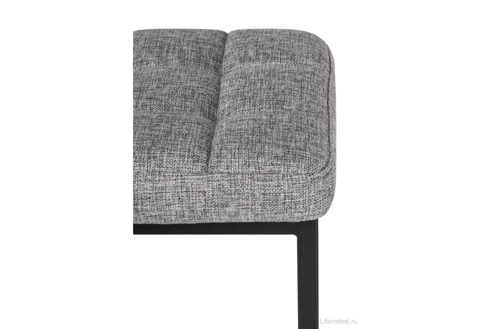 Табурет Байя рогожка графит / черный матовый