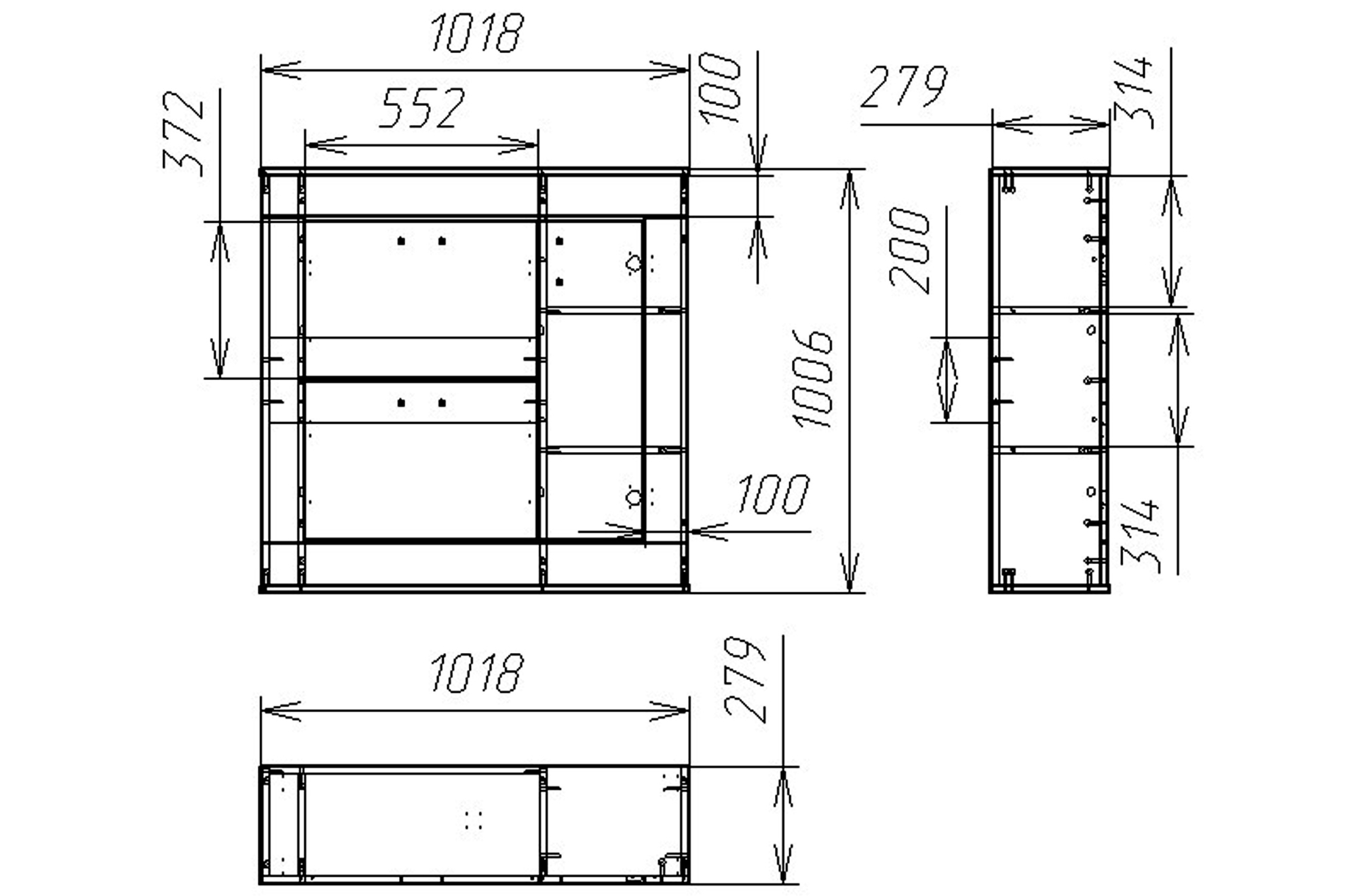 Обувница Мебелеф 21 венге / красный глянец