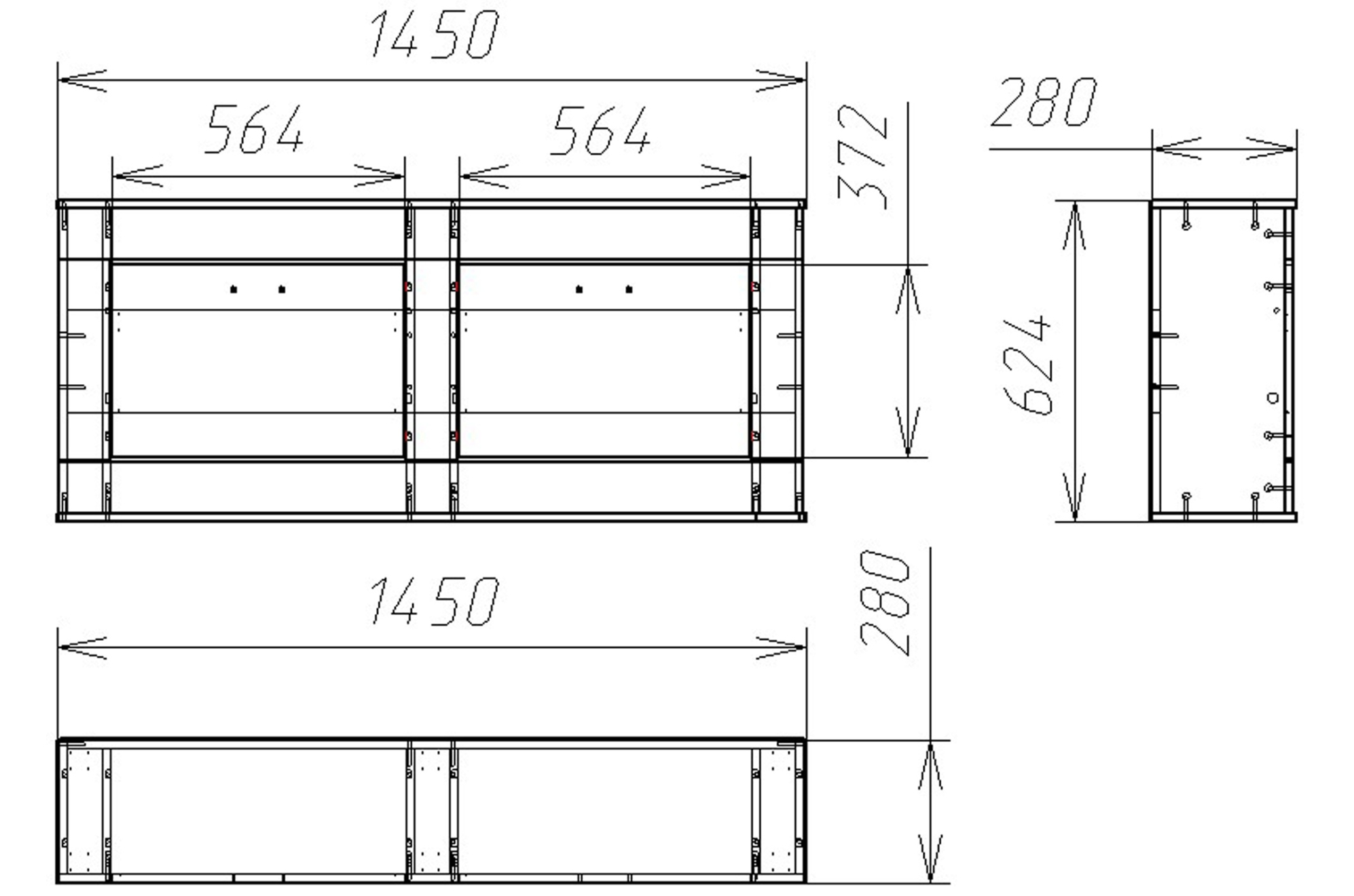 Обувница Мебелеф 24 венге / черный глянец