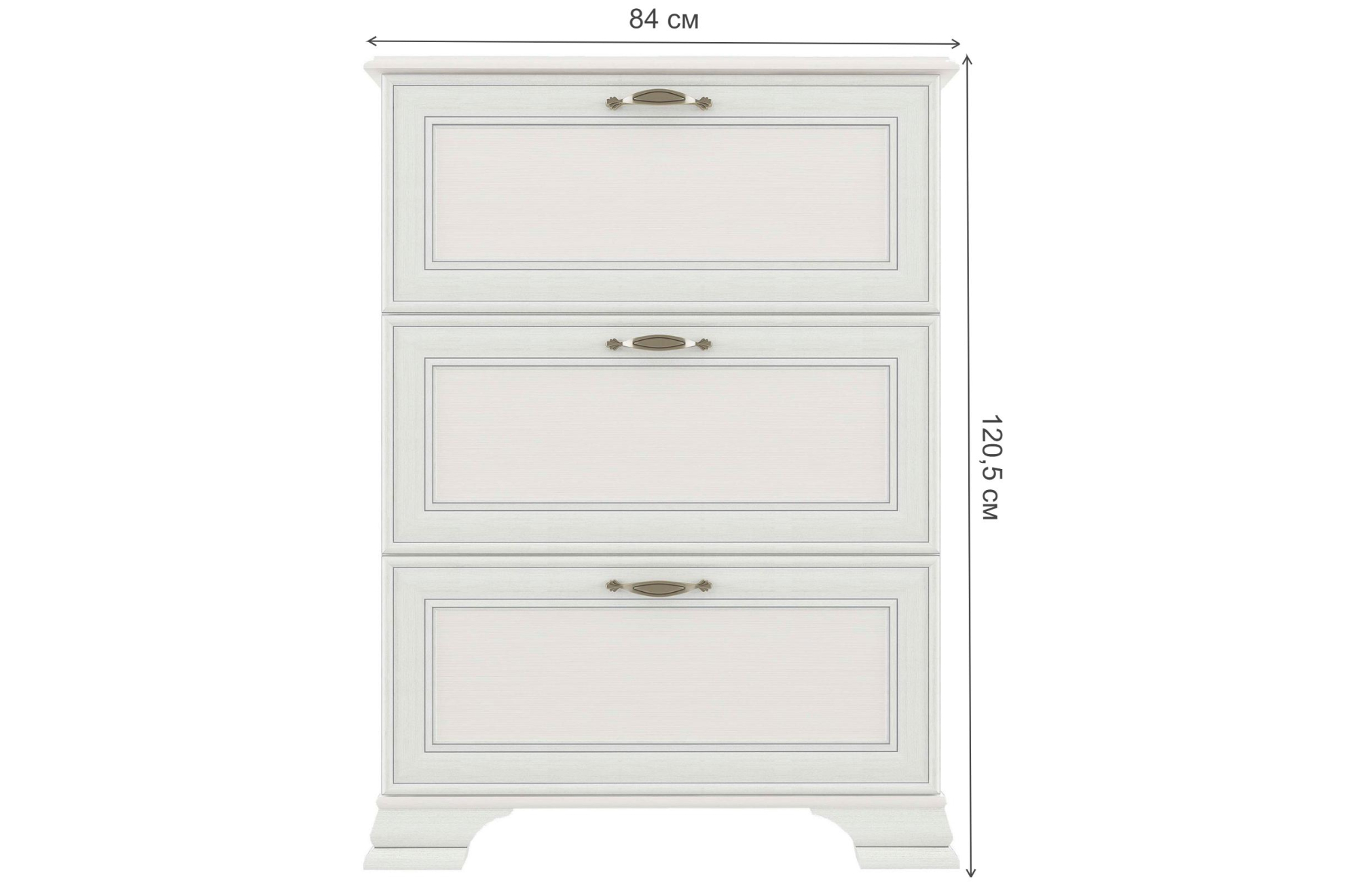 Обувница Tiffany 3D вудлайн кремовый