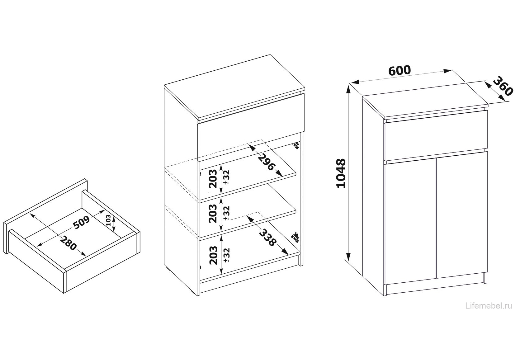 Обувница ТП-12 белый
